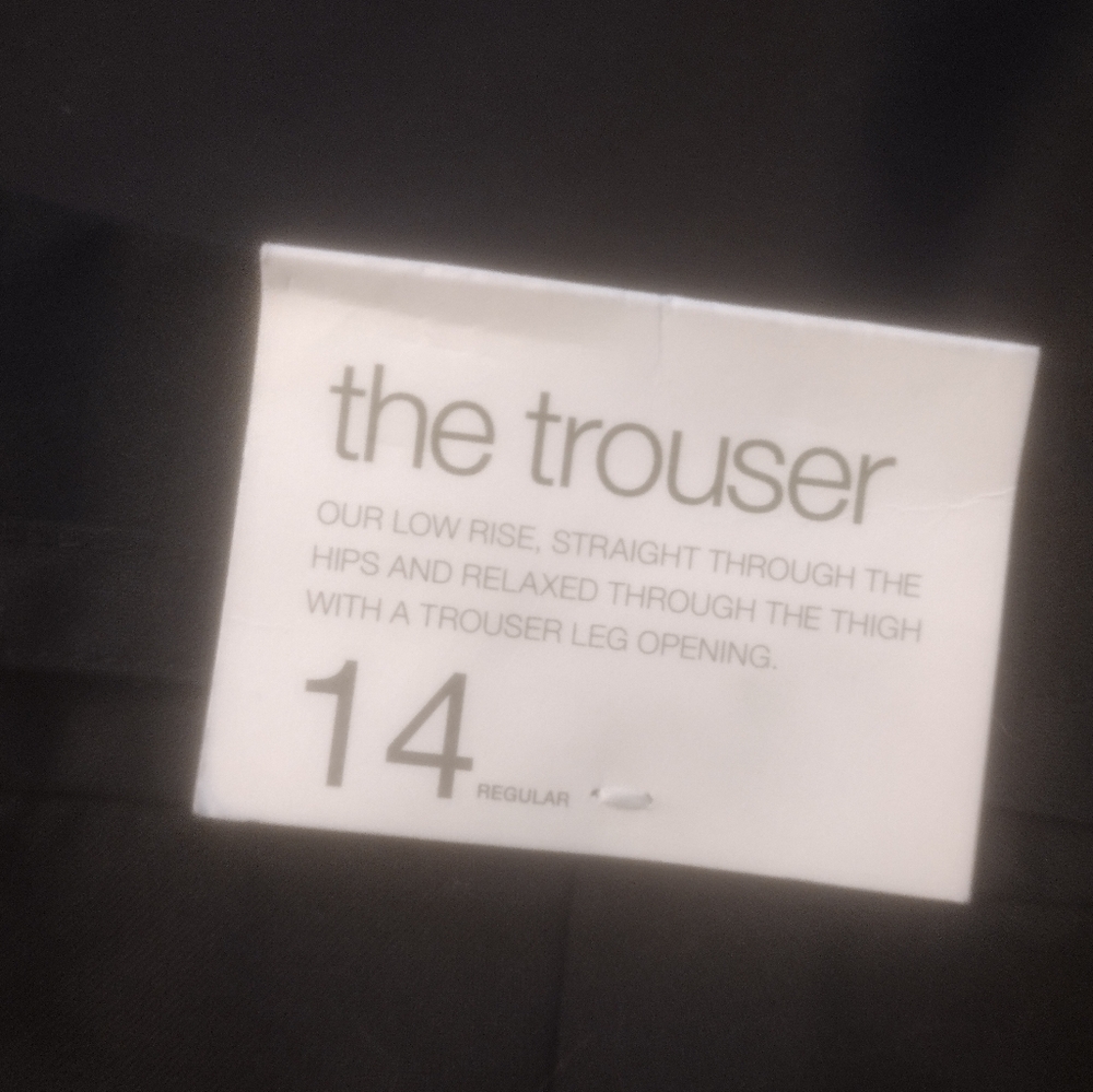 NWT Gap The Trouser Black Low Rise Women's Black Pants 14R - Picture 3 of 8